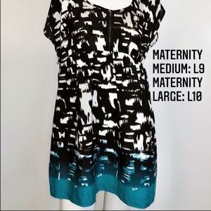 Motherhood Maternity graphics flowy print zip